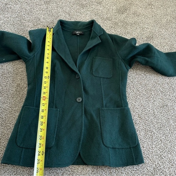 Talbots Wool Blend Green Blazer Jacket Size 10 - Picture 10 of 11